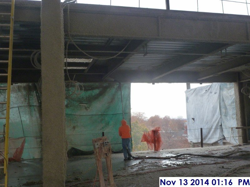Continued fireproofing the 4th floor Facing North